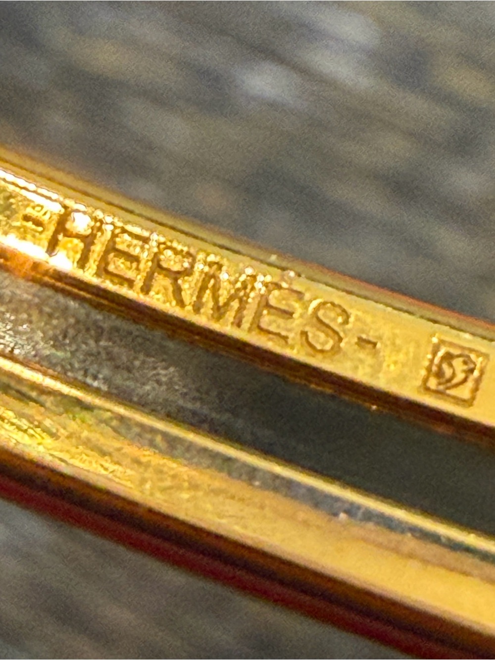 Hermes Midnight Blue and Gold Enamel Bangle Bracelet - Picture 5 of 7